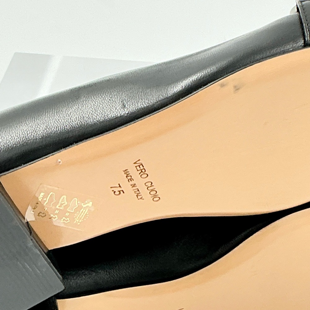 Bruno Magli Size 7.5 Black Leather Square Toe Bit Loafer Flats NEW Perla $350 - Picture 5 of 15